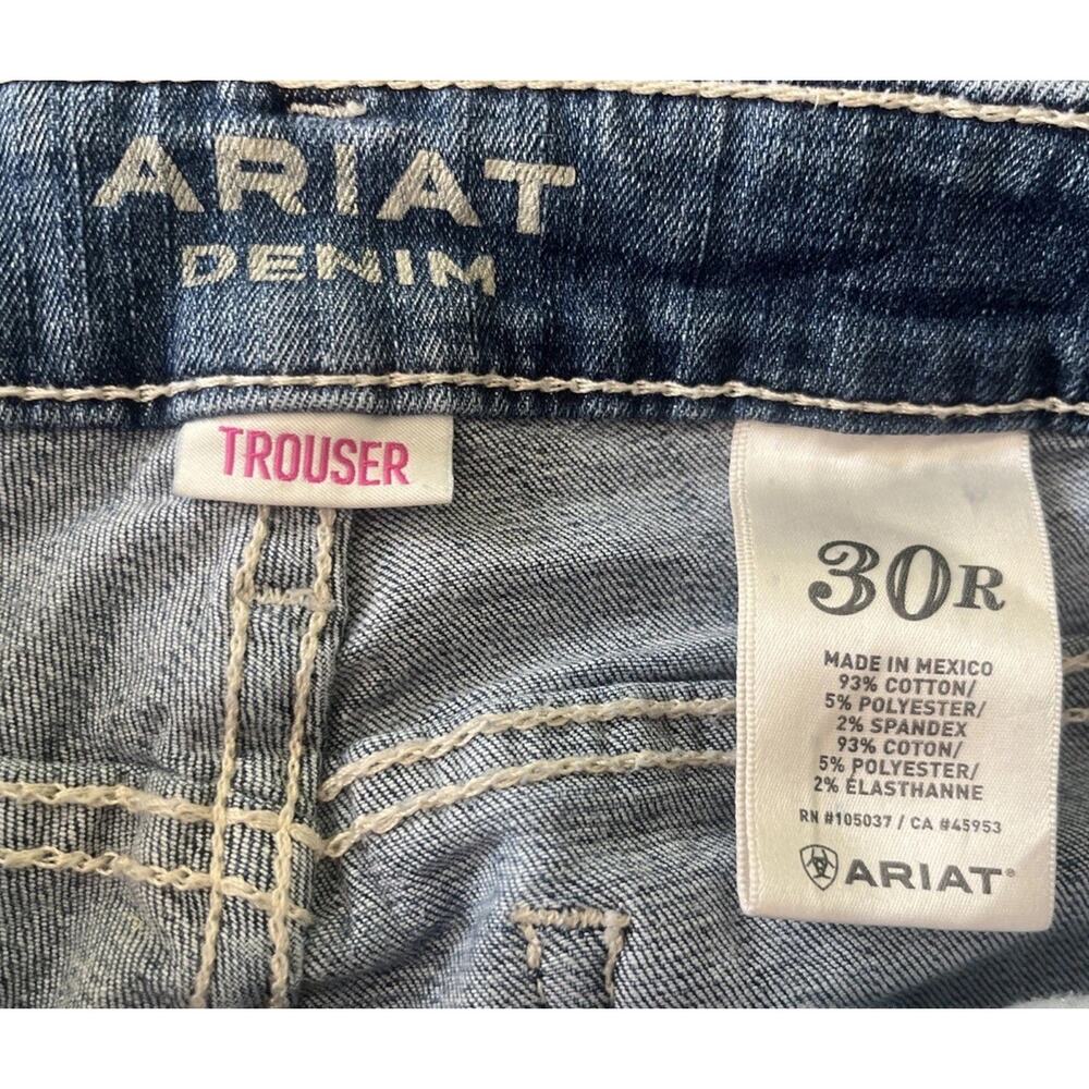 Ariat Denim Women’s Trouser Jeans Bootcut Embroidered Size 30 30R Western - Picture 8 of 13